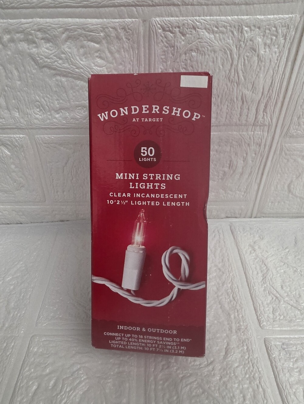 Wondershop 50 Clear Incandescent Mini string Lights White Wire